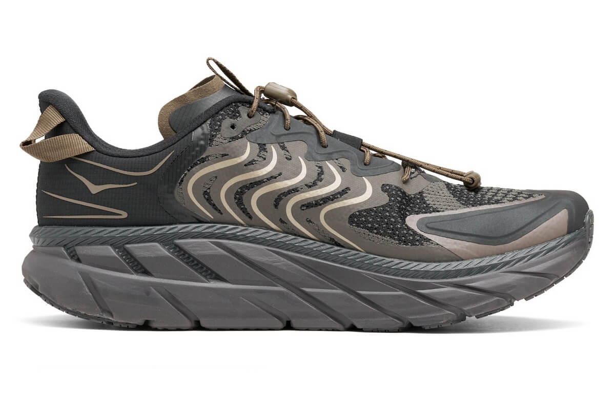 HOKA x SATISFY Clifton LS Forged Iron & Celadon Tint
